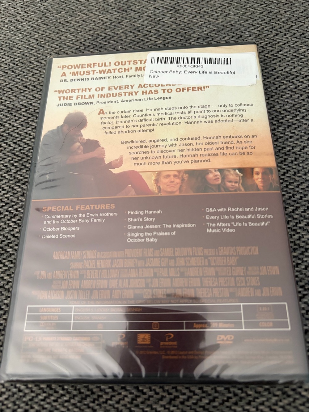 October Baby DVD - Picture 2 of 8